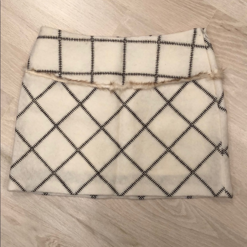 Gianfranco FERRE Jeans Wool Skirt with Mink